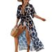 Plus Size Two Piece Swimsuit High End Long Cover Up Sun Protection Bikini_ecoleips.com