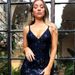 2025 New Cross-Border European And American Women's Fashion . Strap V-Neck Backless Sequin Tie Dress_ecoleips.com