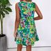 Elegant Floral Print Sleeveless Ruffle Dress For Women Summer Trendy Style_ecoleips.com