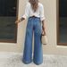 Retro Washed Wide Leg Jeans European American Style Loose Fit Slimming Height Enhancing Women's Denim_ecoleips.com