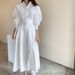 Women Temperament Waist Slim Shirt Dress Female Temperament Long Skirt_ecoleips.com