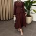 Women’s Clothing New Round Neck Lantern Sleeve Suit Skirt High Waist Slim Lotus Leaf Hem Fashionable Long Skirt_ecoleips.com