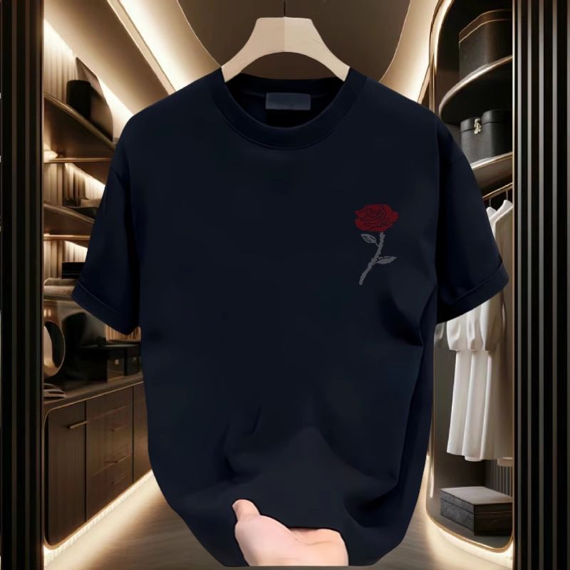 Women's Clothing T Shirt Men's Short Sleeved Summer New Loose Casual Pure Cotton 220g Heavy Tops Men_ecoleips.com