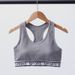 Women's Clothing Sports Bra High Strength Shockproof Outdoor Running Fitness Gathered Shaping No Steel Ring Letter Vest Beautiful Back Bra_ecoleips.com