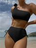 Women's Clothing Sexy Solid Color Split Bikini Bikini String Swimsuit_ecoleips.com