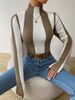 Aria Basics Aria Basics European American Style Cross-border Foreign Trade Women's Clothing, Spring Autumn Classic Black And White Contrast_ecoleips.com