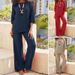 Women's Clothing Plus Size Women's Solid Color National Style Retro Pants Suit Cotton And Linen Casual Long Sleeved Loose Cotton Suit_ecoleips.com