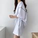 Women's Casual 2-Piece Outfit, Short Sleeve T-Shirt & Drawstring Shorts Set_ecoleips.com