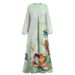 Modest Abaya Dress Bohemian Maxi Dress – Oversized Flare Sleeveless Ethnic Print Dress For Women_ecoleips.com