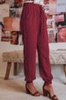 Suitable For All Seasons 2024 Spring Summer Women's Solid Color Rayon Comfortable Casual Fashion Drawstring Elastic Waist Harem Pants_ecoleips.com