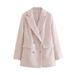 2021 Autumn New Euopean And Ameican Women's Clothing Wholesale Tweed Pocket Decoated Vintage Long Sleeve_ecoleips.com