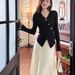 girl French V-neck Cross Sweater Black Knitted For Women Autumn Long Sleeve Elegant Slim Fit Unique And Exquisite Small Top_ecoleips.com
