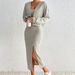 Autumn/Winter Collection: Women's Long-Sleeved Knit Strapped Jackets And Dresses_ecoleips.com