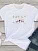 European And American Cross-border Foreign Trade Women's Clothing, Fun Wine Glass Print Round Neck Short-sleeve T-shirt_ecoleips.com