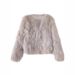 Mao Mao Jacket Women's Thick Plush Small Fragrant Wind V-neck Temperament Women's Clothing_ecoleips.com