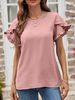 Women's Solid Color Round Neck Casual Top_ecoleips.com