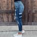 Distressed Skinny Jeans For Women – High-Stretch Denim With Ripped Details (S-4XL, Dark Blue, Punk & Streetwear Style)_ecoleips.com