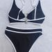 Women's Clothing Sexy Halter Neck Bikini Top Swimwear Vacation Polyester Regular Fit_ecoleips.com