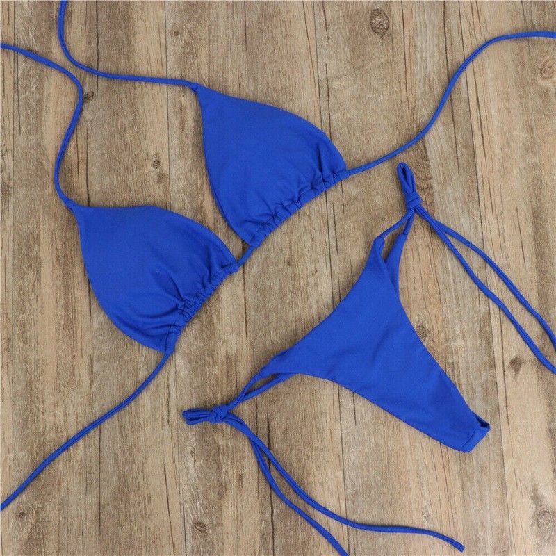 Women's Clothing Swimsuit With Chest Pads Three Point Sexy Swimsuit Women's Split Adjustable Laces_ecoleips.com
