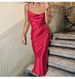 Aria Basics Aria Basics 2025 Cross-border European And American Satin Backless Strap Tie Sexy Mermaid Nightgown Nightclub Style Evening Dress_ecoleips.com