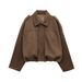 Oversized Bomber Jacket – Batwing Sleeves & Soft Suede-Like Texture (S-L) – Streetwear Zip-Up Coat For Women_ecoleips.com
