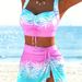 Slimming Push up Halter Neck Backless Swimsuit Three Piece Set Floral Print Casual Beachwear for Women European American Style 2026_ecoleips.com
