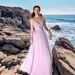 Women's Clothing V Neck Suspenders Female Purple Waist Slimming Niche Design Seaside Holiday Beach Dress_ecoleips.com