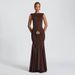 2026 Spring/Summer New European And American Women's Fashion Solid Color Round Neck Sleeveless Pleated Waist-Cinching Ribbon Backless Dress
_ecoleips.com