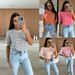 Women's Clothing Summer Casual Striped Women's T-Shirt Crew Neck Loose Color Block Short Sleeve Top_ecoleips.com