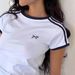 Women's Y2K Bow Embroidery Short round Neck T-Shirt Casual Street Style Top European American Fashion_ecoleips.com