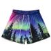 Men's Women's Cross Border American Casual Sports Shorts Printed Mesh Breathable Fitness Running Training Loose Fit above the Knee_ecoleips.com
