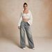 Women's Clothing Retro Distressed Denim Wide Leg Trousers Mid-Rise Light Blue Vintage Flare Jeans – Relaxed Wide-Leg Distressed Denim Pants For Women_ecoleips.com