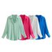 Women's Clothing Spring 7 Color Satin Women's Shirt Tops_ecoleips.com