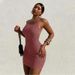 2025 Spring New Women's Fashion Solid Color Slim Fit Knitted Sexy Strap Bodycon Dress Wholesale_ecoleips.com