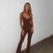 Spring/Summer Sexy Knotted Bust Cup Yoga Suspender Jumpsuit Women's Cross Border Jumpsuit Romper_ecoleips.com