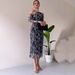 Women's Snake Print Slim Fit Long Sleeve Dress Bodycon Sexy Autumn New European American Style Dress_ecoleips.com
