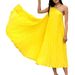 C8552 2023 Cro-Border Elegant Solid Color Pleated Sleevele Aymmetrical Neckline Large Hem Foreign Trade_ecoleips.com