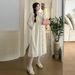 Real Shot In Stock Spring New Elegant Loose Slimming Long Maternity Dress_ecoleips.com