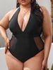 2026 Large Plus Size Halter Swimsuit Women One Piece Floral Printed Swimwear Female Bathers Bathing Swimming Swim Suit Beachwear_ecoleips.com