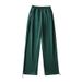 Women’s Clothing Online Autumn And Winter Hot Style Drawstring Ankle Sweatpants Women Chic Hot Girl Sports Pants Straight Loose Wide Leg Pants_ecoleips.com