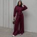 Elegant Autumn Women's Suit Set With Stand Collar, Zippered Cardigan & Wide-Leg Pants - Stylish Office Wear For European & American Fashion (XS-XXXL)_ecoleips.com