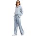Premium Zip-Up Tracksuit Set For Women - Oversized Hoodie & Wide-Leg Joggers (3XL Plus Size, 10 Trend Colors, Breathable Poly-Spandex Blend)_ecoleips.com
