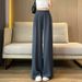 Women's Clothing Spring And Summer New High-end Slim Suit Pants Women's Casual Straight Pants Wide Leg Pants_ecoleips.com