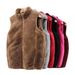 Aria Basics Double-sided Coral Vest Jacket For Women, Short-sleeved, Thickened, Warm Sweatshirt, Autumn And Winter Arctic Fleece Top_ecoleips.com