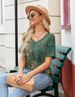 Zeagoo Womens Summer Tops Short Sleeve Casual Shirts Floral Tee Trendy 2026 Basics V Neck Plain Tshirt_ecoleips.com