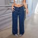 Women's High Waist Wide Leg Jeans Loose Straight Pants Slimming England Style Fashion Solid Color Pear Shaped Figure Fit Spring Autumn Wear_ecoleips.com