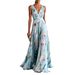 2026 European And American Cross-border Independent Site Holiday Elegant Chiffon Printed V-neck Long Dress_ecoleips.com