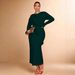 2025 Spring European And American Cross-Border Foreign Trade Formal Set With Three-Dimensional Ruffles, Slim-Fit Long_ecoleips.com