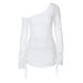 European And American Women's Fashion 2026 Spring-summer New Sexy Hollow-out Sheer Asymmetrical Neck Beach Bodycon Dress_ecoleips.com