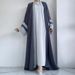 Verve Cardigan Robe Clothing Dubai Women's Muslim Long Dress Abaya Two-Piece Set_ecoleips.com